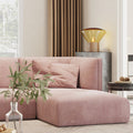 Lllona  Pink Three Seater Corner Sofa Set, Suede