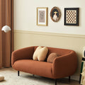 Nafisa Brown Two Seater Sofa, Boucle