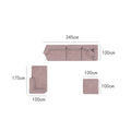Lllona  Pink Three Seater Corner Sofa Set, Suede