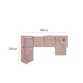 Lllona  Pink Three Seater Corner Sofa Set, Suede