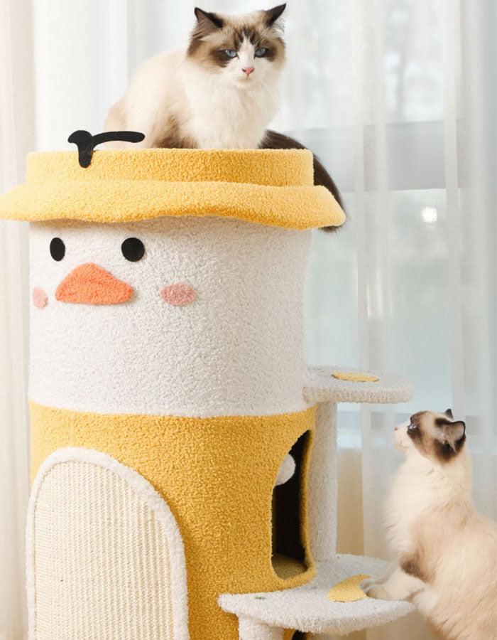 rubber tree cat Rubber Duck Rainforest Cat Climber, Cat Tree, Boucle – Le Di Vita