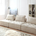 Noah Single Sofa, Leather, Linen