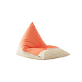 Javier Bean Bag, Linen-cotton-Le Di Vita-Beige and Orange- | Le Di Vita