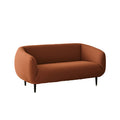 Nafisa Brown Two Seater Sofa, Boucle