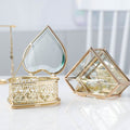 Gold & Clear Hollow Jewellery Box-Le Di Vita- | Le Di Vita