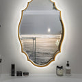 Gold Metal Pebble Wall Mirror Large-Le Di Vita- | Le Di Vita
