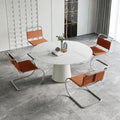 Vogue Round Dining Table, White-Le Di Vita- | Le Di Vita