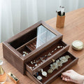 Aaliyah Vintage Wood Jewellery Box Large-Le Di Vita- | Le Di Vita