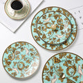 Azure Cyan A Set Of Three Plates-Le Di Vita- | Le Di Vita