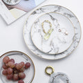 Gold & White Marble A Set Of Two Plates-Le Di Vita- | Le Di Vita