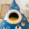 Cute Pussy Pet Bed, Christmas Hat Cat Tent