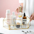 Grey Gold & Glass Brush Storage Pot, Jewellery Boxes-Le Di Vita- | Le Di Vita