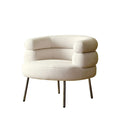 Odele Round Armchair, Boucle, Leathaire