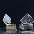 Gold & Clear Hollow Jewellery Box-Le Di Vita- | Le Di Vita