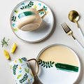 9 Piece Dinner Set, Plates Set, Tableware, Flower and Leaf-Le Di Vita- | Le Di Vita