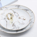 Gold & White Marble A Set Of Two Plates-Le Di Vita- | Le Di Vita