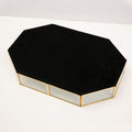 Gold & Glass Mirrored Jewellery Tray Polygon-Le Di Vita- | Le Di Vita
