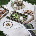 Natural Wicker Picnic Basket, Trays-Le Di Vita- | Le Di Vita