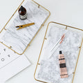 Gold & Marble Jewellery Tray Rectangle-Le Di Vita- | Le Di Vita