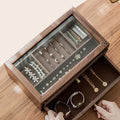Aaliyah Vintage Wood Jewellery Box Large-Le Di Vita- | Le Di Vita