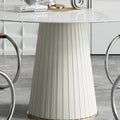 Vogue Round Dining Table, White-Le Di Vita- | Le Di Vita