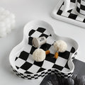 Black & White Checker Trinket Plate, Jewellery Holder, Jewellery Tray-Le Di Vita- | Le Di Vita