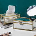 Gold Clear Tissue Box-Le Di Vita- | Le Di Vita
