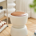 LeisureMod Modern Boyd Dressing Table Stool, Leather-Le Di Vita- | Le Di Vita