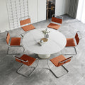 Vogue Round Dining Table, White-Le Di Vita- | Le Di Vita