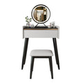 Tulip Dressing Table With LED Mirror And Stool-Le Di Vita- | Le Di Vita