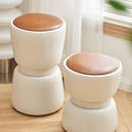 LeisureMod Modern Boyd Dressing Table Stool, Leather-Le Di Vita- | Le Di Vita