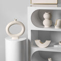 Lirio Ceramic Vase, White, Multiple Shape-Le Di Vita- | Le Di Vita