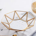 Gold & Glass Clear Jewellery Box, Glass Tray-Le Di Vita- | Le Di Vita