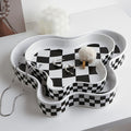 Black & White Checker Trinket Plate, Jewellery Holder, Jewellery Tray-Le Di Vita- | Le Di Vita