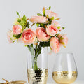 Oro Gold Glass Vase, Medium-Le Di Vita- | Le Di Vita