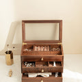 Aaliyah Vintage Wood Jewellery Box Large-Le Di Vita- | Le Di Vita