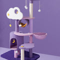 Alexia Purple Moon Cat Climber, Cat Tree, Coral Fleece-Le Di Vita- | Le Di Vita