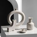 Lirio Ceramic Vase, White, Multiple Shape-Le Di Vita- | Le Di Vita