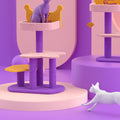 Seb Cat Climber, Cat Tree, Coral Fleece-Le Di Vita- | Le Di Vita