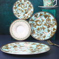 Azure Cyan A Set Of Three Plates-Le Di Vita- | Le Di Vita