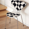 Checkerboard Cushion Seat Pad, Black & White-Le Di Vita- | Le Di Vita