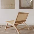Hans Wegner CH25 Easy Chair, Rattan & Ash-Le Di Vita- | Le Di Vita