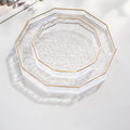 Gold & Glass Ripple Polygon Jewellery Tray, Jewellery Holder, Plate-Le Di Vita- | Le Di Vita