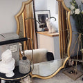 Gold Metal Pebble Wall Mirror Large-Le Di Vita- | Le Di Vita