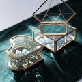 Gold & Clear Hollow Jewellery Box-Le Di Vita- | Le Di Vita