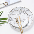 Gold & White Marble A Set Of Two Plates-Le Di Vita- | Le Di Vita