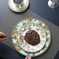 Azure Cyan A Set Of Three Plates-Le Di Vita- | Le Di Vita