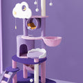 Alexia Purple Moon Cat Climber, Cat Tree, Coral Fleece-Le Di Vita- | Le Di Vita