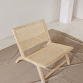 Hans Wegner CH25 Easy Chair, Rattan & Ash-Le Di Vita- | Le Di Vita