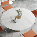 Vogue Round Dining Table, White-Le Di Vita- | Le Di Vita